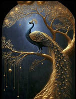 Набір алмазного живопису зроби сам із візерунком Золотий павич 30*40 см