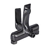 Змішувач для ванни Qtap Vlasta New (з душовим гарнітуром) QTVLA259GMB45643 Gunmetal Black PVD, фото 6