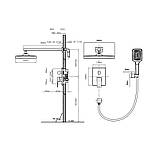 Душова система універсальна Qtap Aquarius прихованого монтажу на два споживача QTAQA64103NGB Black Matt, фото 2