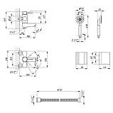 Змішувач для ванни Lidz Aria 006 з поворотним виливом (з душовим гарнітуром) (k35) LDARI006NKS34940 Nickel, фото 2