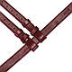 Шкіряні трусики для страпона Liebe Seele Wine Red Strap on Harness, універсальний розмір, фото 6