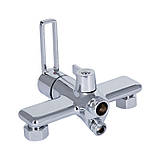 Змішувач для ванни Qtap Taurus з довгим поворотним виливом (з душовим гарнітуром) QTTAU260CRM45663 Chrome, фото 4