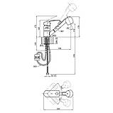Змішувач для кухні Lidz Mars 011 з висувним виливом (k40) LDMAR011CRM34859 Chrome, фото 2