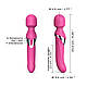 Вібромасажер 2в1 Dorcel Dual Orgasms Magenta класичний масажер і вібратор з перлинним масажем, фото 4