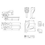 Змішувач для ванни Lidz Gloria 005 з поворотним виливом (з душовим гарнітуром) (k35) LDGLO005CRM35117 Chrome, фото 2