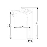 Змішувач для раковини Qtap Vlasta New високий QTVLA269CRM45652 Chrome, фото 2