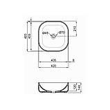 Раковина-чаша Qtap Kolibri 430х430х150 White QT1011K396WN, фото 3