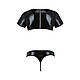Комплект чоловічої білизни під латекс Passion 057 SET PETER L/XL Black, кроп-топ, стринги, фото 6