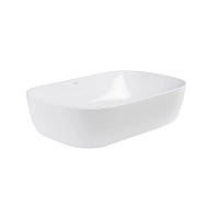 Комплект Qtap Robin: Раковина накладна прямокутна 610x400x145 мм White + Донний клапан PU02