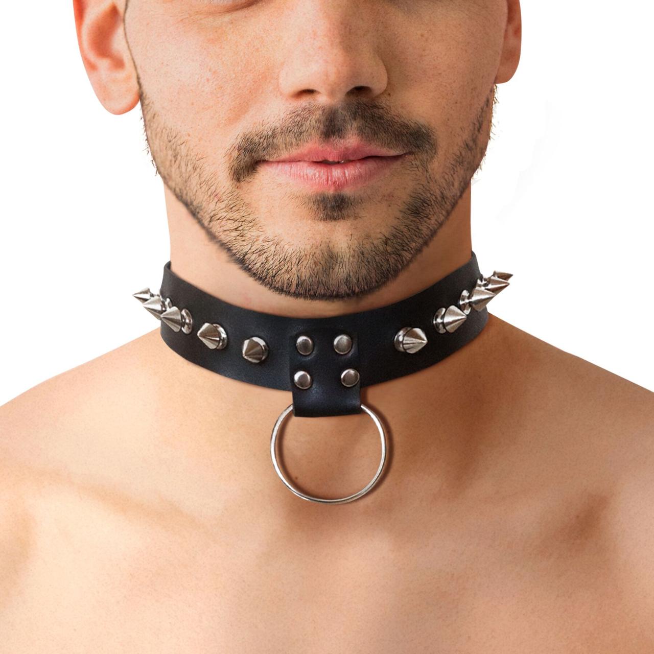 Чоловічий чокер з шипами Art of Sex - Stiles Leather and Spikes, фото 1