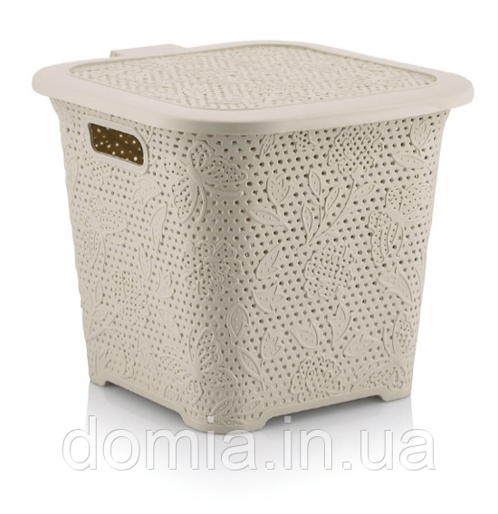 Кошик МЕТЕЛИК квадроптовий з кришкою 15 л, ASIL Plastik Туреччина A-312