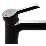 Змішувач для раковини Qtap Grand QTGRABCR001F Black Matt, фото 4