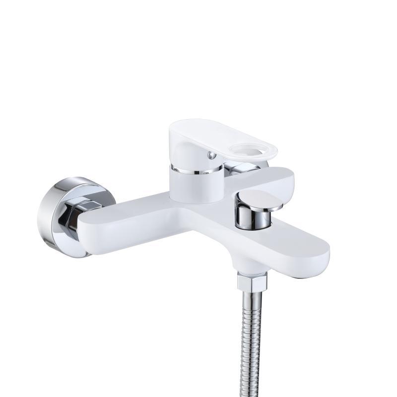 Змішувач для ванни Qtap Jay (з душовим гарнітуром) QTJAY259CRW45553 Chrome/White, фото 1