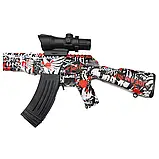 Автомат іграшковий Gel Blaster АК-47 акумуляторний на орбізах Орбіган, бластер дитячий, фото 4