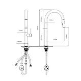 Змішувач для кухні з висувним виливом Qtap Lenicka QTLEN9138103UC Chrome, фото 2