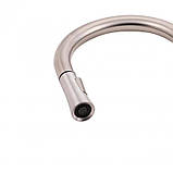 Змішувач для кухні з висувним виливом Qtap Evicka QTEVI91103UN Brushed Nickel PVD, фото 6
