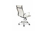 Комп'ютерне офісне крісло Нетворк із високою спинкою для відвідувачів екошкіра колір білий ТМ Мікс Меблі, фото 2