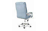 Офісне крісло Ентер сіро-блакитний для кабінету керівника та працівників із високою спинкою ТМ Мікс Мебель, фото 7