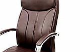 Поворотне офісне крісло Топік коричневе для кабінету керівника та працівників ТМ Мікс Мебель, фото 5