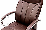 Поворотне офісне крісло Топік коричневе для кабінету керівника та працівників ТМ Мікс Мебель, фото 6