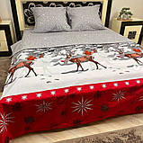 Постільна білизна двоспальна 180х220 Зимова казка (23284) Бязь Ранфорс із бавовни, фото 3