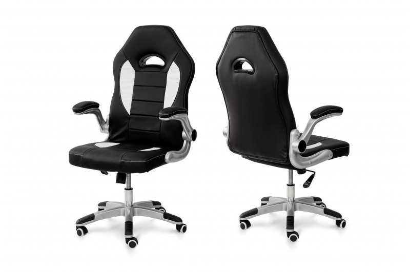 Комп'ютерне крісло ПЛЕЙ (ЧОРНИЙ/БІЛИЙ) ТМ Мікс Меблі, фото 1