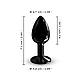 Металева анальна пробка з кристалом Dorcel Diamond Plug Black S, фото 5