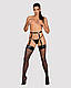Гартери Obsessive A741 garter belt black O/S, штучна шкіра, фото 4