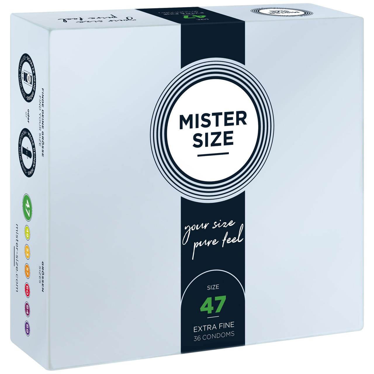 Презервативи Mister Size - pure feel - 47 (36 condoms), товщина 0,05 мм, фото 1