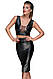 Спідниця-олівець зі шнурівкою Noir Handmade F152 Powerwetlook pencil skirt, L, з мокрим ефектом, фото 4