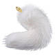 Металевий анальний корок Лисий хвіст LOCKINK SEVANDA White Fox-Tail Anal Pear-shape Plug, фото 4