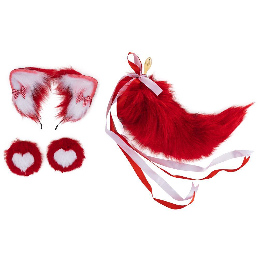 Анальна пробка з хвостом лисиці LOCKINK SEVANDA Red Vixen Set with Pear-shape Plug, фото 1