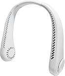 Міні-портативний безлопазійний шийний вентилятор 1500 мАг, що перезаряджається 3 швидкості для літніх видів спорту (рожевий), фото 2