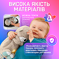 Дихаюча іграшка Видра з білим шумом, мелодіями, світлом і реалістичними звуками дихання та сопіння як у немовляти, фото 9