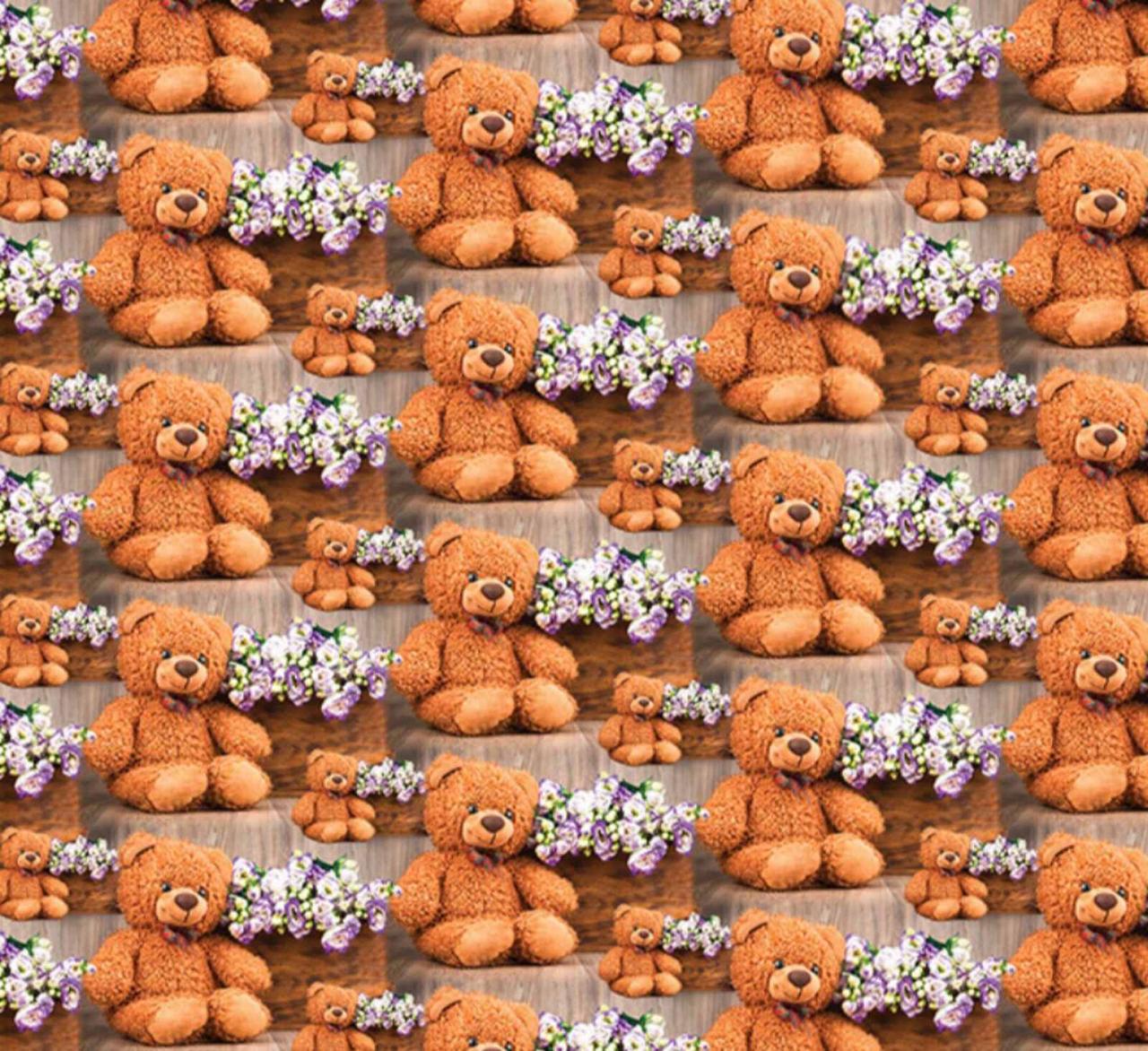 Подарунковий папір для пакування "Плюшеві ведмедики", 5 шт/уп