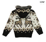 В'язана кофта "Олені" для дівчинки. 6 років, фото 3