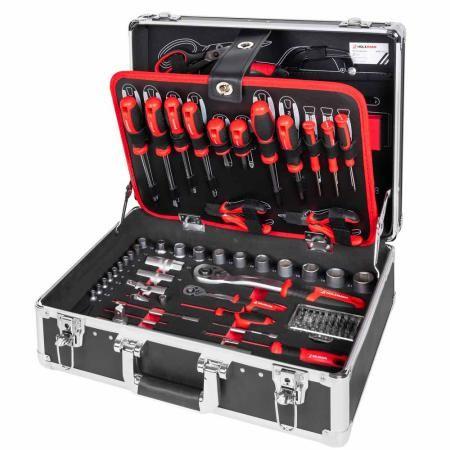 Ящик інструментів Holzmann WZK119ECO 119 предметів 450х160х340 мм зручний формат валізи з ручкою (KMA)
