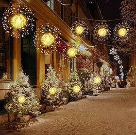 XMAS Гірлянда мідний дріт Штора феєрверк 500 M-7 3,0м х 0,3м Мультикольорова (мікс)