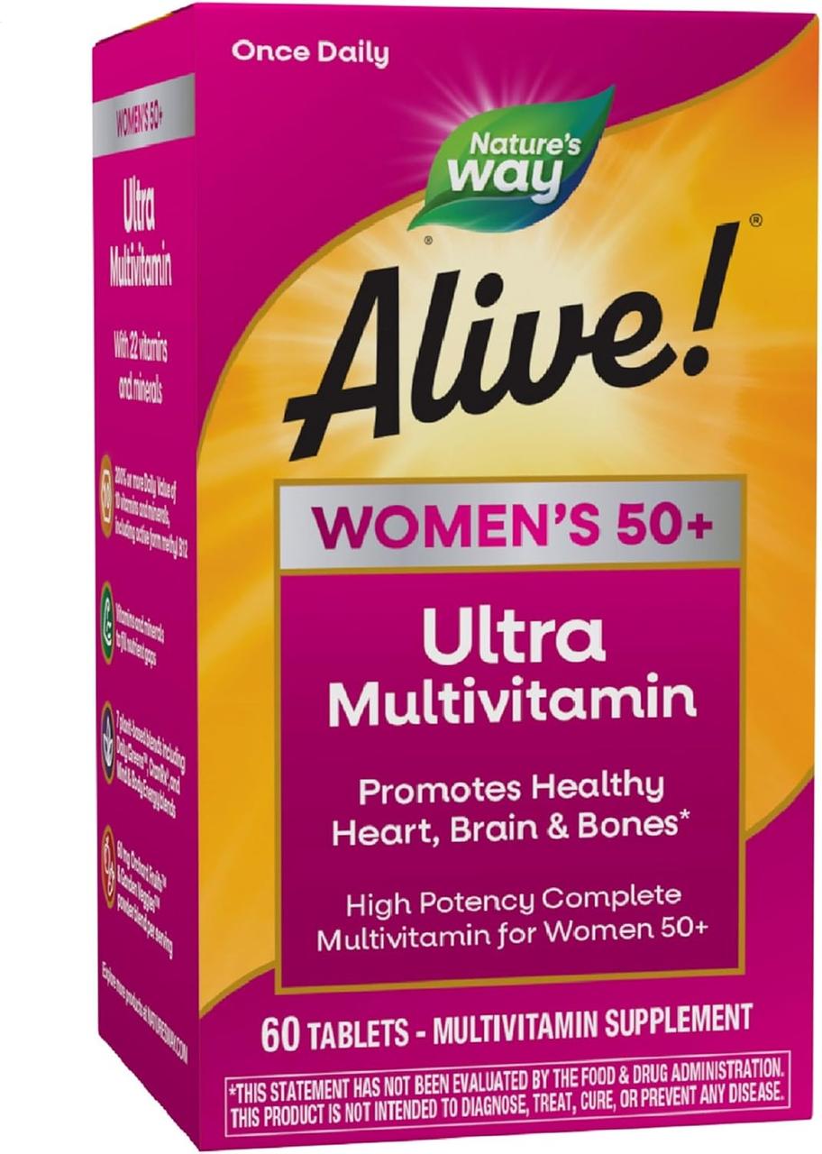 Жіночі 50+ вітаміни Nature's Way Alive Women's 50+ Ultra Potency 60 табл