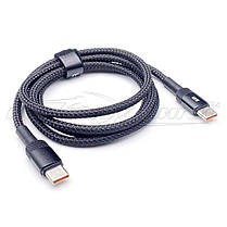 Кабель Type-C to USB 2.0, чорний (гарна якість), ганчірка, 1 м, фото 4