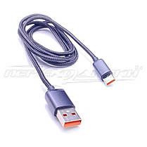 Кабель Type-C to USB 2.0, чорний (гарна якість), ганчірка, 1 м, фото 6