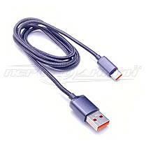 Кабель Type-C to USB 2.0, чорний (гарна якість), ганчірка, 1 м, фото 5