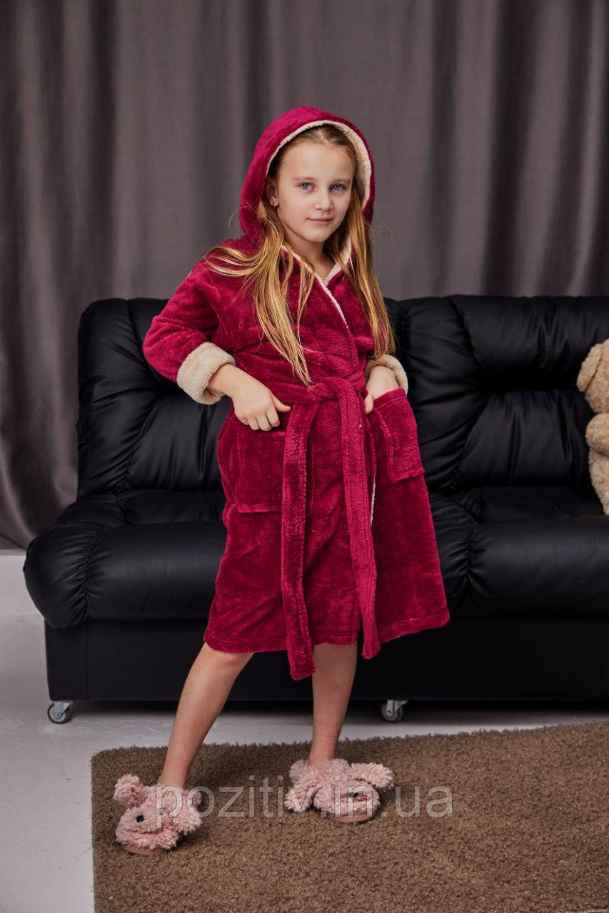 Дитячий комбінований халат для дівчинки, фото 1