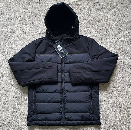 Чоловіча зимова куртка CMP MAN JACKET ZIP HOOD TWILL Nero 34K0147-U901 чорна водонепроникна, фото 1