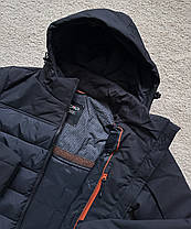Чоловіча зимова куртка CMP MAN JACKET ZIP HOOD TWILL Nero 34K0147-U901 чорна водонепроникна, фото 4
