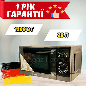 Потужна мікрохвильовка Rainberg 1200 Вт компактна мікрохвильова піч 20 л з внутрішнім освітленням