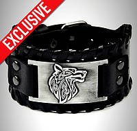 Браслет на руку з вовком у стилі вікінгів "Вовк Фенрір" від самого Локі + подарунок