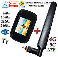 4G+3G WiFi роутер Novatel MiFi 7000 LTE Cat 9 до 450 мб/с (4400mAh)(KS,VD,Life) + антена 12dBi SMA-TS9 Укр.