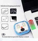 Кепка бейсболка з перезаряджуваним світлодіодним LED ліхтариком USB B040 Чорний, фото 7