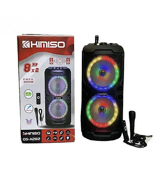 Колонка аккумуляторна KIMISO Partybox QS 282 з караоке мiкрофоном  (4)